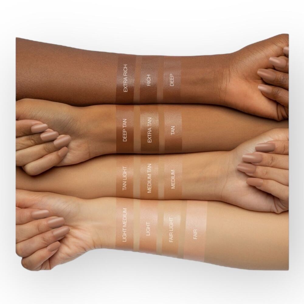 NIB Huda Beauty GloWish Multidew Skin Tint – 12 Rich – Sealed - Picture 3 of 8